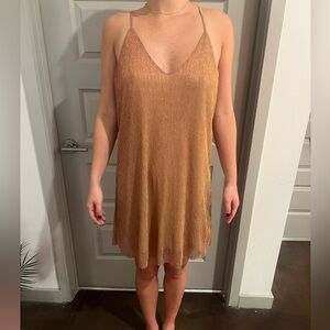 Elegant Copper Slip Dress